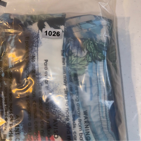 GAP 10" Pool Swim Board Shorts Mens Sz Small Hawaiian Blue Floral Resort Pockets - Picture 10 of 10